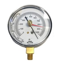 Vacuum Manometer 80mm 1/8" NPT Klimaservice Klasse 1,6 Unterdruck Manometer