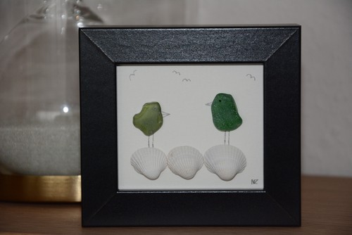 Handgefertigtes seeglas bild - handgefertigtes, seeglas-bild