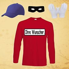 Panzerknacker Kostüm Longsleeve Langarm Shirt für Karneval Fan Fasching Gruppen