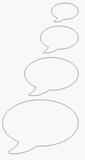 Sprechblase acryl whiteboard - acryl,