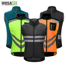 WOSAWE Reflektierende Fahrradweste Herren Atmungsaktiv ärmellos MTB Jacke Westen