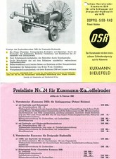 Prospekt + Preisliste > Kuxmann - Anbau-Vorratsroder > orig. aus den 60er Jahren