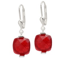 Ohrhänger echt Silber 925 Sterlingsilber Achat Jade Damen Ohrringe 3 cm lang