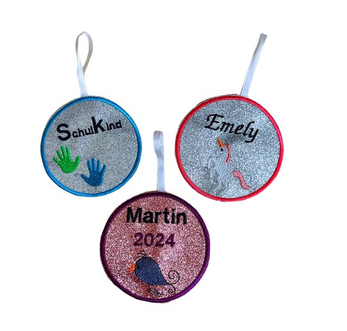 Glitter anhänger mit name - anhänger,,