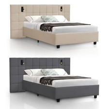 Polsterbett Bett Bettgestell 140x200 cm Samtbett Doppelbett Jugendbett Juskys®