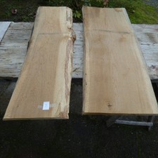 Eichenbretter Sägerauh mit Baumkante 2 Stück (2)