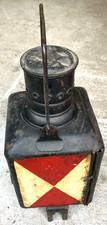Originale sehr alte Reichsbahn Zugschluss Laterne Signal Oberwagenlaterne Lampe