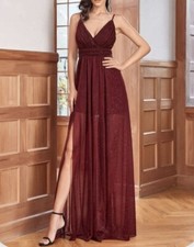 Formal Dress Burgundy Chiffon