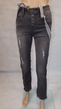 ★ Markenjeans ★ 32 ~  Boyfriend Jeans ~ incl. Hosenträger ~ grey black used  NEU