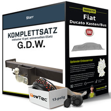 Für FIAT Ducato Kasten/Bus 250 Anhängerkupplung starr +eSatz 13pol uni 11-24 NEU