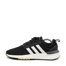 adidas Herren Cloudfoam Super Schuhe Schwarz Weiß Mesh Niedrig Sneaker EU 41⅓