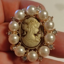 Kamee  Anhänger Perlen Massiv