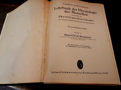 Altes lehrbuch der - der, physiologie