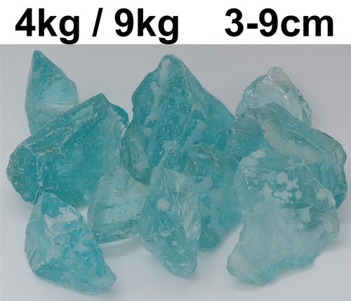 4kg 9kg glasbrocken - 9kg, türkis