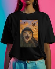 Cat Fighter Pilot T-Shirt, Cat