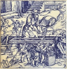 Seltene DDR Exportfliese 1972