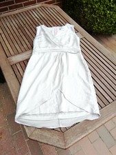 H&M elegantes Party Etuikleid Kleid hell grau Tulpenschnitt gerafft schmal L 42