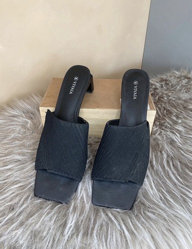 Mules mit blockabsatz und - mules,