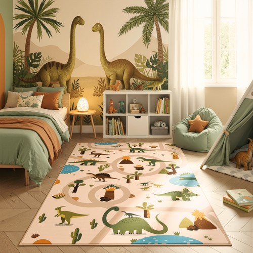 Kinderteppich dinosaurier - kinderteppich,