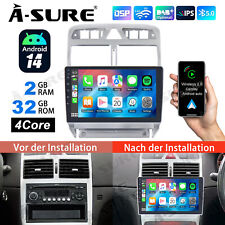 Für Peugeot 307 2002-2013 Android 14 Auto 32GB Autoradio 9" GPS NAVI RDS Wifi BT