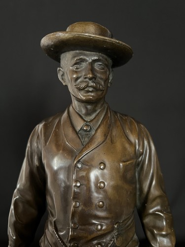 Bronze figur antik bayer mann - figur,