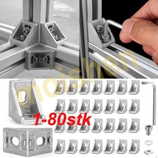 80x Eckwinkel 40x40 Winkel Nut