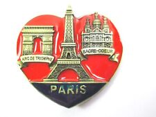 Paris Magnet Metall Eiffelturm Sacre Coeur Arc de Triomphe Souvenir France (A49)