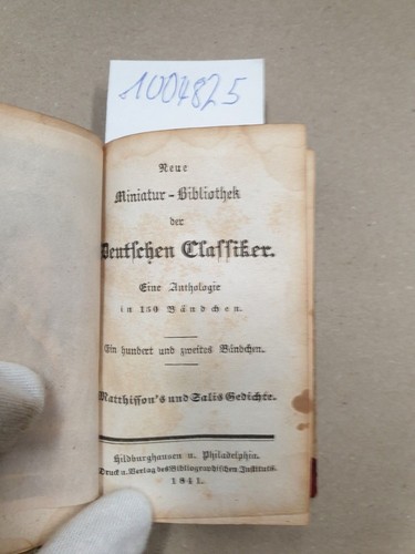 Neue miniatur bibliothek der - miniatur-bibliothek,