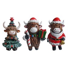 Weihnachts-Highland-Kuh-Figur