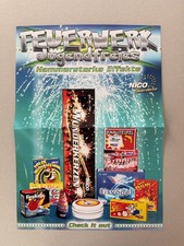 NICO Feuerwerk Plakat Vintage