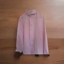 Herrenhemd von Brunello Cucinelli, Gr. S, Leinen, rosa