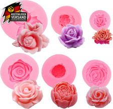 3D Silikonform Blumen Set für
