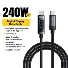 Essager 240W USB-C auf USB-C Kabel PD 3.1 Schnellladung für MacBook & Samsung
