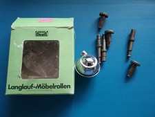 Langlauf-Möbelrolle, verchromt Zackenhülse, Gross Stabil, Type 9 BG 1×29