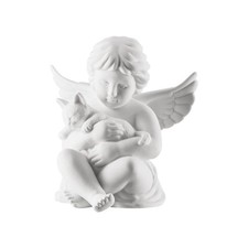 Rosenthal Engel mit Katze