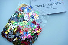 Konfetti Zahl: 10 , Kindergeburtstag ca. 450 Zahlen - Metallfolie Tischdeko Deko