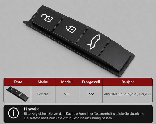 Porsche tastenfeld gummi - porsche,
