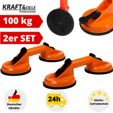 2x Saugheber Fliesen Glassauger Vakuumheber 100kg Glasheber Glas Saugnapf Set DE
