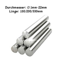 Wolframstahl Rundstab Runde Bar Solide Metall Stab Ø1mm bis 22mm für Finishing