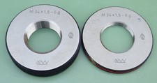 2 Gewinde Lehrring M34x1,5 6g MF Gut + Ausschuss Feingewinde Gewindelehre M