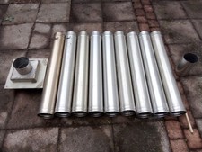 Schräder Edelstahl Schornstein 150 mm 3 mm Schraeder ca. 9 m hier Zustand