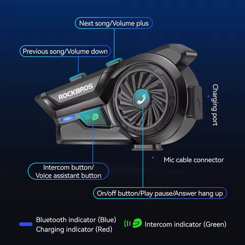 Rockbros motorrad bluetooth - rockbros,