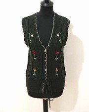 Trachten Zopf Strick Weste