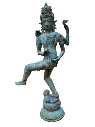 Große alte bronzefigur - alte,