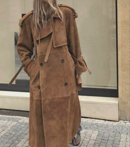 Damen bodenlanger mantel echt - damen,