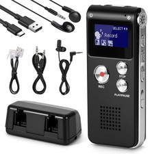 Digital Diktiergerät Mini Tragbar Aufnahmegerät Audio Sound Voice Recorder 8GB