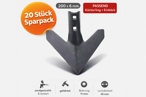 20x gänsefußschar 200x6 - gänsefußschar,