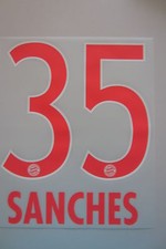 Original Bayern München Flock Away 2016/2017 Nummer 35 Sanches Kinder