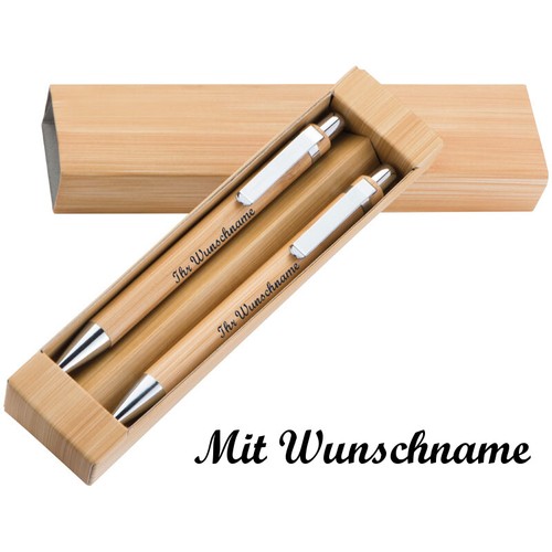Bambus schreibset mit - bambus-schreibset,