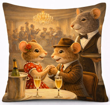 Kissen Mäuse Vintage Dinner